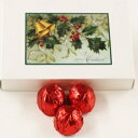 Scott 039 s Cakes White Chocolate Cherry Brandy Italian Butter Cream Candies with Red Foils in a 1 Pound Mistletoe Box