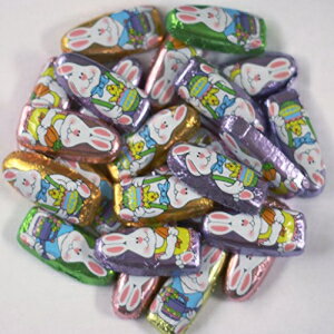 Scott 039 s Cakes Foil Wrapped Solid Milk Chocolate Mini Funny Bunnies in a 1 Pound Clear Cello Bag