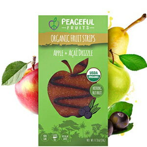 ピースフルフルーツ100％フルーツストリップ（アップル、20カウント） Peaceful Fruits 100% Fruit Strips (Apple, 20 count)