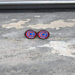 VJSJuXCOT[NVJSJuXMtgVJSJuXt@Mtg Made Brite Creations Chicago Cubs Earrings Circle Chicago cubs gift Chicago cubs fan gift