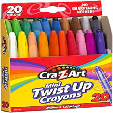 Cra-Z-Art ~jcCXgAbvN 20{ (10253) Cra-Z-Art Mini Twist Up Crayons, 20 Count (10253)