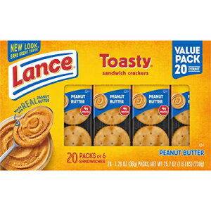 楽天Glomarketランス サンドイッチ クラッカー、ピーナッツ バター トースティ、20 枚入りバリュー サイズ ボックス （6 個パック） Lance Sandwich Crackers, Peanut Butter Toasty, 20 Count Value Size Boxes （Pack of 6）
