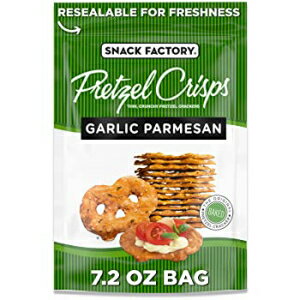 楽天Glomarketスナックファクトリー ガーリックパルメザンプレッツェルクリスプ、7.2オンス 再封可能なバッグ Snack Factory Garlic Parmesan Pretzel Crisps, 7.2 OZ Resealable Bag