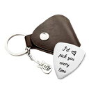 Warehouse No.9 I'd Pick You Every Time Guitar Pick, Stainless Steel Guitar Picks Jewelry Gift for Men Boyfriend Husband Musician Guitar Player Birthday Christmas Valentine's Day Anniversary Gifts