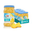 Dole t[cW[A100% t[cW[XpCibv`NAOet[Apg[Xe[vA23.5 IX̍Ė\ȃW[A8  Dole Fruit Jars, Pineapple Chunks in 100% Fruit Juice, Gluten Free, Pantry Staples, 23.