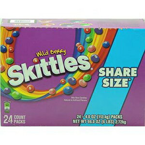 スキットルズ キングサイズ ワイルドベリー 24個 (シュガーキャンディ - キングサイズ) Skittles King Size Wild Berry, 24 Count (SUGAR CANDY - KING SIZE)