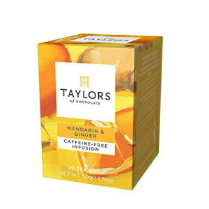 テイラーズ オブ ハロゲート マンダリン & ジンジャー インフュージョン、ティーバッグ 20 個 (3 個パック) Taylors of Harrogate Mandarin & Ginger Infusion, 20 Teabags (Pack of 3) 1