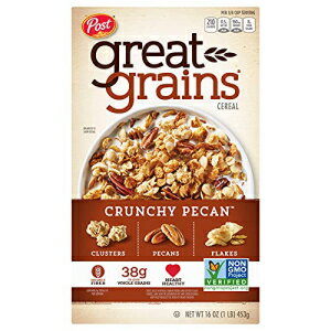 シリアル Post Great Grains クランチピーカン全粒シリアル 16 オンス 箱 Post Great Grains Crunchy Pecans Whole Grain Cereal 16 oz. Box