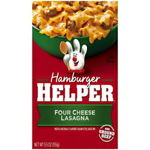 no[Owp[ 4̃`[YUjA pX^&\[X~bNX 155.9g(12) Betty Crocker Hamburger Helper Four Cheese Lasagna Pasta & Sauce Mix 5.5 oz (Pack of 12)