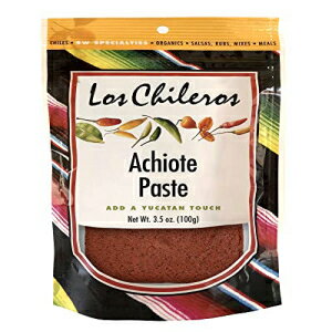 Los Chileros アキオテ ペースト、3.5 オンス パッケージ (12 個パック) Los Chileros Achiote Paste, 3.5-Ounce Packages (Pack of 12)