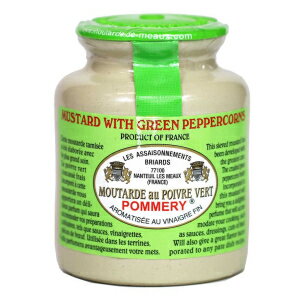 8.8オンス（1パック）、ポメリー - フランス産グルメグリーンペッパーコーンマスタード、クロック8.8オンス 8.8 Ounce (Pack of 1), Pommery - Gourmet Green peppercorn Mustard from France in crock 8.8oz