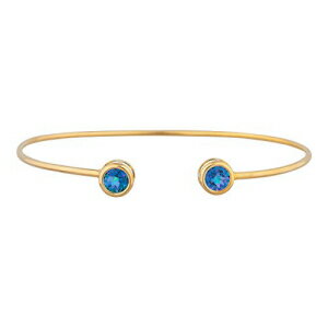 14KS[hi`u[~XeBbNgp[YEhx[oOuXbg Elizabeth Jewelry 14Kt Gold Natural Blue Mystic Topaz Round Bezel Bangle Bracelet