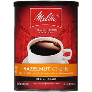 11オンス（1パック）、ヘーゼルナッツクリーム、メリタヘーゼルナッツクリームフレーバーコーヒー、ミディアムロースト、極細挽き、11オンス 11 Ounce (Pack of 1), Hazelnut Crème, Melitta Hazelnut Crème Flavored Coffee, Medium Roast, Extra F