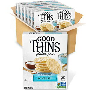 Good Thins Simply Salt Rice Snacks グルテンフリー クラッカー、3.5 オンス (12 個パック) Good Thins Simply Salt Rice Snacks Gluten Free Crackers, 3.5 Ounce (Pack of 12)