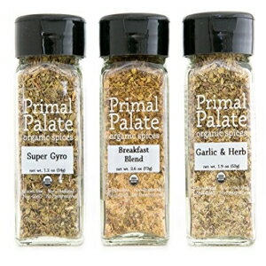 Primal Palate オーガニック スパイス - Everyday AIP ブレンド 3 ボトル ギフトセット Primal Palate Organic Spices - Everyday AIP ..