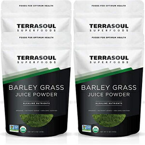 Terrasoul Superfoods オーガニック大麦若葉ジュースパウダー、20オンス - 米国産 Terrasoul Superfoods Organic Barley Grass Juice Powder, 20 Ounces - USA Grown