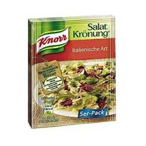 *** We ship internationally, so do not use a package forwarding service. We cannot ship to a package forwarding company address because of the Japanese customs regulation. If it is shipped and customs office does not let the package go, we do not make a refund. ■ 名称 ドイツ産 Knorr Salat Kronung イタリアンサラダドレッシングミックス 5個パックFrom Germany Knorr Salat Kronung Italian Salad Dressing Mix 5 Pack ■ 内容量 商品名に記載 ■ 原材料 別途ラベルに記載(英文) ■ 賞味期限 別途ラベルに記載(月/日/年順番) ■ 保存方法 高温多湿の場所を避けて保存してください。 ■ 発送元 アメリカ ■ 原産国名 商品表面に記載 ■ 輸入者 UNI International Inc. 100 Galway pl Teaneck NJ USA+1 2016033663 ■ 広告文責 UNI International Inc. 100 Galway pl Teaneck NJ USA NJ USA+1 2016033663 【注意事項】 *** 特に注意してください。 *** ・個人ではない法人・団体名義での購入はできません。この場合税関で滅却されてもお客様負担になりますので御了承願います。 ・お名前にカタカナが入っている場合法人である可能性が高いため当店システムから自動保留します。カタカナで記載が必要な場合はカタカナ変わりローマ字で記載してください。 ・お名前またはご住所が法人・団体名義（XX株式会社等）、商店名などを含めている場合、または電話番号が個人のものではない場合、税関から法人名義でみなされますのでご注意ください。 ・転送サービス会社への発送もできません。この場合税関で滅却されてもお客様負担になりますので御了承願います。 *** ・注文後品切れや価格変動でキャンセルされる場合がございますので予めご了承願います。 ・当店でご購入された商品は、原則として、「個人輸入」としての取り扱いになり、すべてニュージャージからお客様のもとへ直送されます。 ・ご注文後、30営業日以内(通常2~3週間)に配送手続きをいたします。配送作業完了後、2週間程度でのお届けとなります。 ・まれに商品入荷状況や国際情勢、運送、通関事情により、お届けが2ヶ月までかかる場合がありますのでお急ぎの場合は注文をお控えください。 ・個人輸入される商品は、すべてご注文者自身の「個人使用・個人消費」が前提となりますので、ご注文された商品を第三者へ譲渡・転売することは法律で禁止されております。 ・関税・消費税が課税される場合があります。詳細はこちらをご確認下さい。 ・食品の場合、パッケージのアップデートが頻繁であり、商品写真と実際のパッケージが異なる場合があります。パッケージ外観の違いの理由では、返品・交換が不可能ですので、予めご了承ください。 ・アメリカの場合、Best By日付はExpiry Date（賞味期限）とは異なり、Best By日付以降も安全に摂取ができます。 ・電気製品購入時の注意点：1)アメリカと日本の電圧差で電力消費が高い加熱機器類は変圧器が必要な場合があります。変圧器の購入は別途費用が掛かります。日本の電圧がもう低いのでそのまま使用しても発熱の危険はありませんが加熱に時間がもう少しかかる可能性があります。2)受領後30日以内の初期不良は返金または交換で対応します。その後の修理は原則的に対応が出来かねますが保証期間以内なら海外メーカーへの交渉は代行致します。（送料などの実費は別途請求）3)本商品はアメリカ内需用です。日本でのワランティーなどはできない可能性があります。また、他の日本製品と互換ができない恐れがあります。 ・当店では、ご注文から30分以上過ぎた場合、原則的にお客様都合によるキャンセルは承っておりません。PC販売説明文