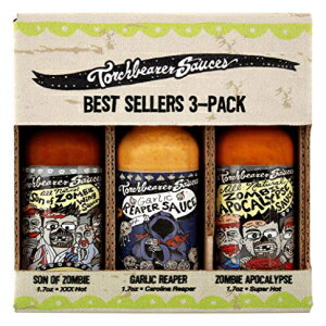 g[`xA[\[X xXgZ[ ~jzbg\[XMtgZbg 3 pbNAe 1.7 IX: ]rA|JvXAK[bN[p[A]ȓq Torchbearer Sauces Best Sellers 3-Pack Mini Hot Sauce Gift Set, 1.7 Oz Each: Zombie Apoca
