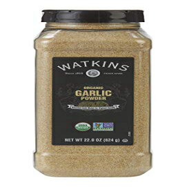 Watkins グルメスパイス、オーガニックガーリックパウダー、22.0オンス ボトル、1 カウント (21808) Watkins Gourmet Spice, Organic Garlic Powder, 22.0 oz. Bottle, 1 Count (21808)