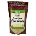NOW オーガニック ゴールデン フラックス シード 1 ポンド (マルチパック) NOW Organic Golden Flax Seeds 1 Lb ( Multi-Pack)