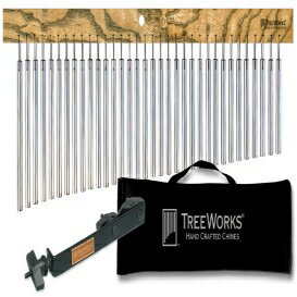 TreeWorksチャイムTRE35KITホルダーとバッグ付きの完全なチャイムセット、米国製 TreeWorks Chimes TRE35KIT Complete Chime Set with Holder and Bag, Made in the U.S.A.