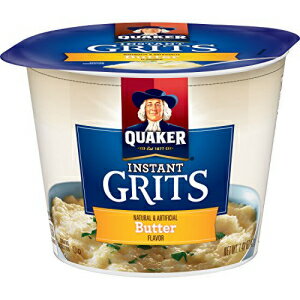 クエーカーインスタントグリッツ、バター風味、朝食用シリアル1.48オンス（12個パック） Quaker Instant Grits, Butter Flavor, Breakfast Cereal 1.48 Ounce (Pack of 12)