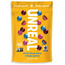 UNREAL ダーク チョコレート クリスピー キノア ジェム | 非遺伝子組み換え、ビーガン認定、自然からの色 | 3袋 UNREAL Dark Chocolate Crispy Quinoa Gems | Non-GMO, Vegan Certified, Colors from Nature | 3 Bags