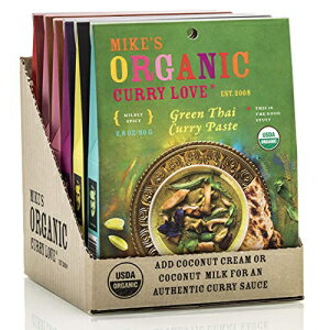 MIKE'S ORGANIC CURRY LOVE EST. 2008 Variety 6 Pack of Curry Pastes ORGANIC. VEGAN. DAIRY FREE. SUGAR FREE. KETO FRIENDLY. MADE IN THAILAND. | case of 6 x 2.8 oz pouches