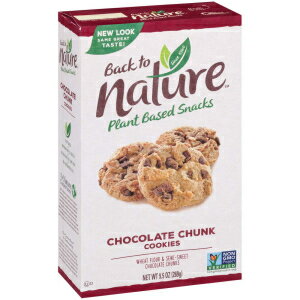 クッキー クッキー、チョコレートチャンク、バックトゥネイチャークッキー、非遺伝子組み換えチョコレートチャンク、9.5オンス Cookies, Chocolate Chunk, Back to Nature Cookies, Non-GMO Chocolate Chunk, 9.5 Ounce