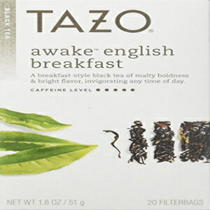 Tazo Awake イングリッシュ ブレックファスト 紅茶 -- 20 ティーバッグ (3 パック) Tazo Awake English Breakfast Black Tea -- 20 Tea Bags (Pack of 3)