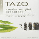 タゾアウェイクイングリッシュブレックファースト紅茶-20ティーバッグ（3パック） Tazo Awake English Breakfast Black Tea -- 20 Tea Bags (Pack of 3)