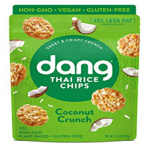 Dang Thai Rice Chips | Coconut Crunch | 4 Pack | Vegan, Gluten Free, Non Gmo Rice Crisps, Healthy Snacks Made with Whole Foods | 3.5 Oz Resealable Bags