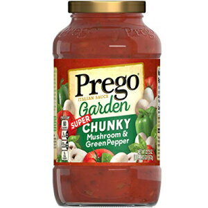 Prego Garden Harvest }bV[ƃO[ybp[̃C^A\[XA1.48 |h (6 pbN) Prego Garden Harvest Mushroom & Green Pepper Italian Sauce, 1.48 Pound (Pack of 6)