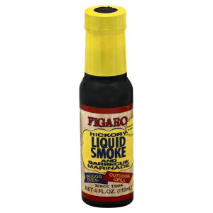 フィガロ ヒッコリー リキッド スモーク アンド バーベキュー マリネ、4 液量オンス ボトル Figaro Hickory Liquid Smoke and Barbecue Marinade, 4 Fluid Ounce Bottle