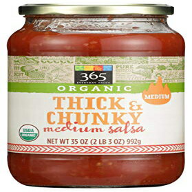 365 Everyday Value オーガニック 濃厚＆チャンキー ミディアム サルサ、35 オンス 365 Everyday Value Organic Thick & Chunky Medium Salsa, 35 Oz