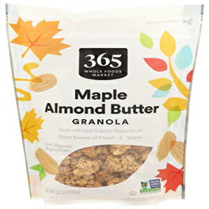 365 by Whole Foods Market、グラノーラ メープルとアーモンド バター バッグ、12 オンス 365 by Whole Foods Market, Granola Maple And Almond Butter Bag, 12 Ounce