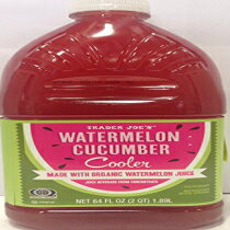 Trader Joe's スイカ キュウリ クーラー - オーガニック スイカ ジュース製、64 オンス (1.89 L) Trader Joe's Watermelon Cucumber Cooler - Made with Organic Watermelon Juice, 64 OZ(1.89 L)