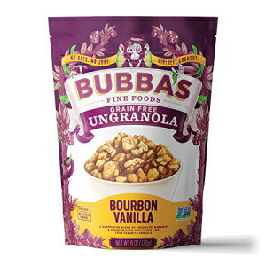 Bubba's Fine Foods グレインフリー グラノーラ シリアル | バーボンバニラ、6オンス（6個パック） Bubba's Fine Foods Grain Free Granola Cereal | Bourbon Vanilla, 6oz (Pack of 6)