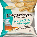 Popchips ポテトチップス、海塩と酢のポテトチップス、6 カウント (3.5 オンス袋)、グルテンフリー、低脂肪、人工香料不使用 Popchips ..