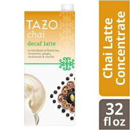 Tazo Decaf Chai カフェインレススパイス紅茶ラテ濃縮物、32 オンス Tazo Decaf Chai Decaffeinated Spiced Black Tea Latte Concentrate, 32 oz