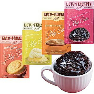 SWEET LOGIC Keto Dessert Mug Cake Mixes - Refined Sugar Free Gluten Free Keto Snack - 4 Keto Mug Cake Mixes - Variety Pack - Diabetic Friendly Keto Sweets and Treats