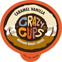 Crazy Cups キューリグ K カップマシン用フレーバーコーヒー、キャラメルバニラ、ホットまたはアイスドリンク、シングルサーブ 80 ​​個、リサイクル可能なポッド Crazy Cups Flavored Coffee for Keurig K-Cup Machines, Caramel Vanilla, Hot or Ice