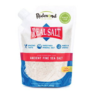 楽天Glomarketレドモンドリアルソルト - 古代上質海塩、未精製ミネラル塩、16オンスポーチ（2パック） Redmond Real Salt - Ancient Fine Sea Salt, Unrefined Mineral Salt, 16 Ounce Pouch （2 Pack）