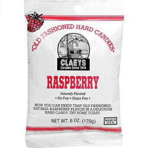 Claey's、オールド ファッション ハード キャンディ ラズベリー、6 オンス バッグ Claey's, Old Fashioned Hard Candy Raspberry, 6 Ounce Bag