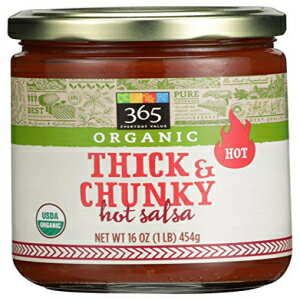 365 Everyday Value オーガニック 濃厚＆チャンキー ホット サルサ、16 オンス 365 Everyday Value Organic Thick & Chunky Hot Salsa, 16 Oz