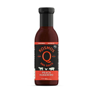 RXXQ s[`nolBBQ\[X | XC[g&XpCV[Ȗ킢 | ō̃o[xL[\[X | }l | 16IX̃{g Kosmos Q Peach Habanero BBQ Sauce | Sweet & Spicy Flavor | Best Barbeque Sauce | Seasoning