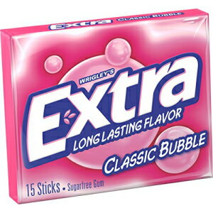 エクストラクラシックバブルガム1パックあたり15スティック、120パック Extra Gum Extra Classic Bubble Gum 15 sticks per pack, 120 packs