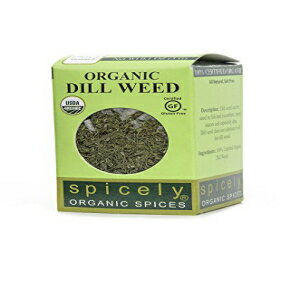 スパイスリー オーガニック ディルウィード 0.10オンス ecoBox 認定 グルテンフリー Spicely Organic Dill Weed 0.10 Ounce ecoBox Certified Gluten Free