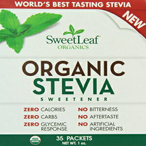 SweetLeaf ˥å ƥӥ̣35 ѥå (12 ĥѥå) SweetLeaf Organic Stevia Sweetener, 35 Packets (Pack Of 12)