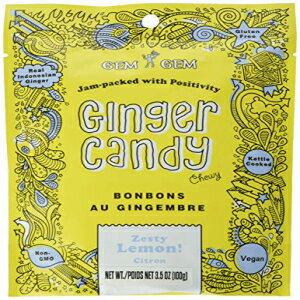 GEM GEM ジンジャーレモンキャンディー 100GR GEM GEM Ginger Lemon Candy, 100 GR